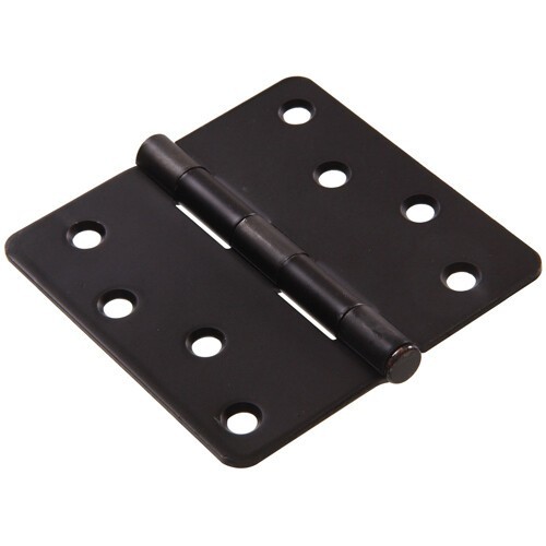 Hardware Essentials 1/4" Round Corner Door Hinge Oil Rubbed Bronze (4")