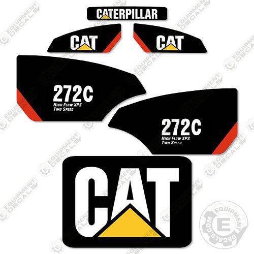 Fits Caterpillar 272C (High Flow XPS 2-Speed) Decal Kit Skid Steer - 3M VINYL!