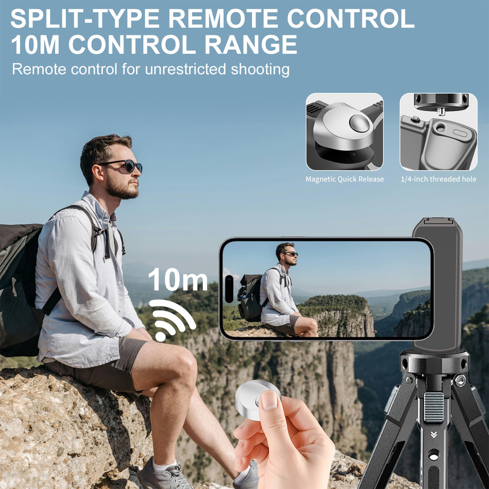 Camera Shutter Grip Magnetic Phone Handle Bluetooth Remote for iPhone 17 16 15