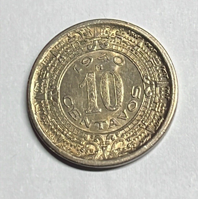 1940 Mexico 10 Centavos