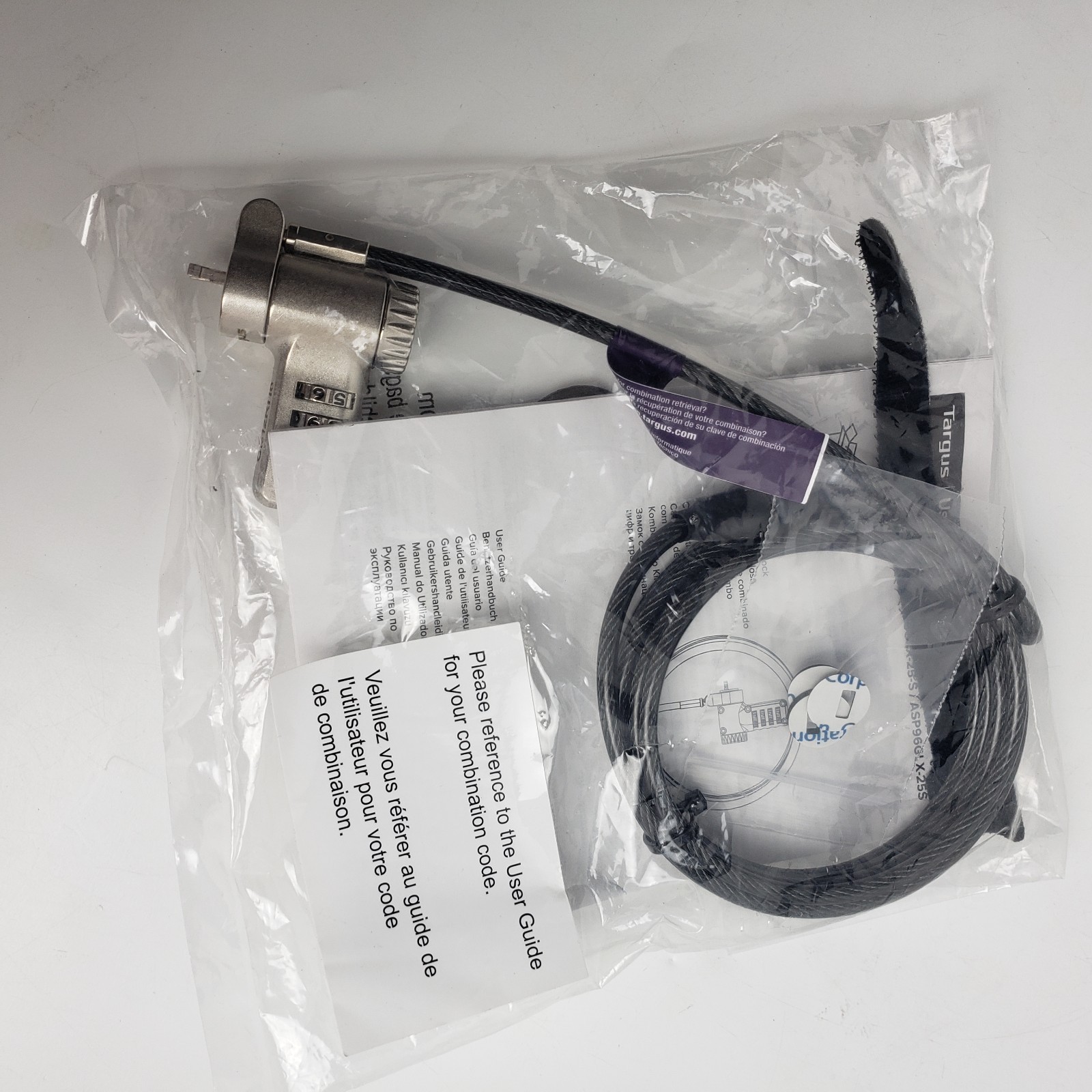 Targus DEFCON Ultimate Resettable Combination Cable Lock ASP96RGLX-25-S