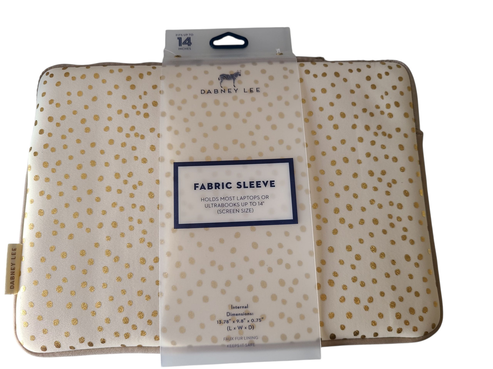 Dabney Lee 13.3" Laptop Sleeve - Champagne Dot