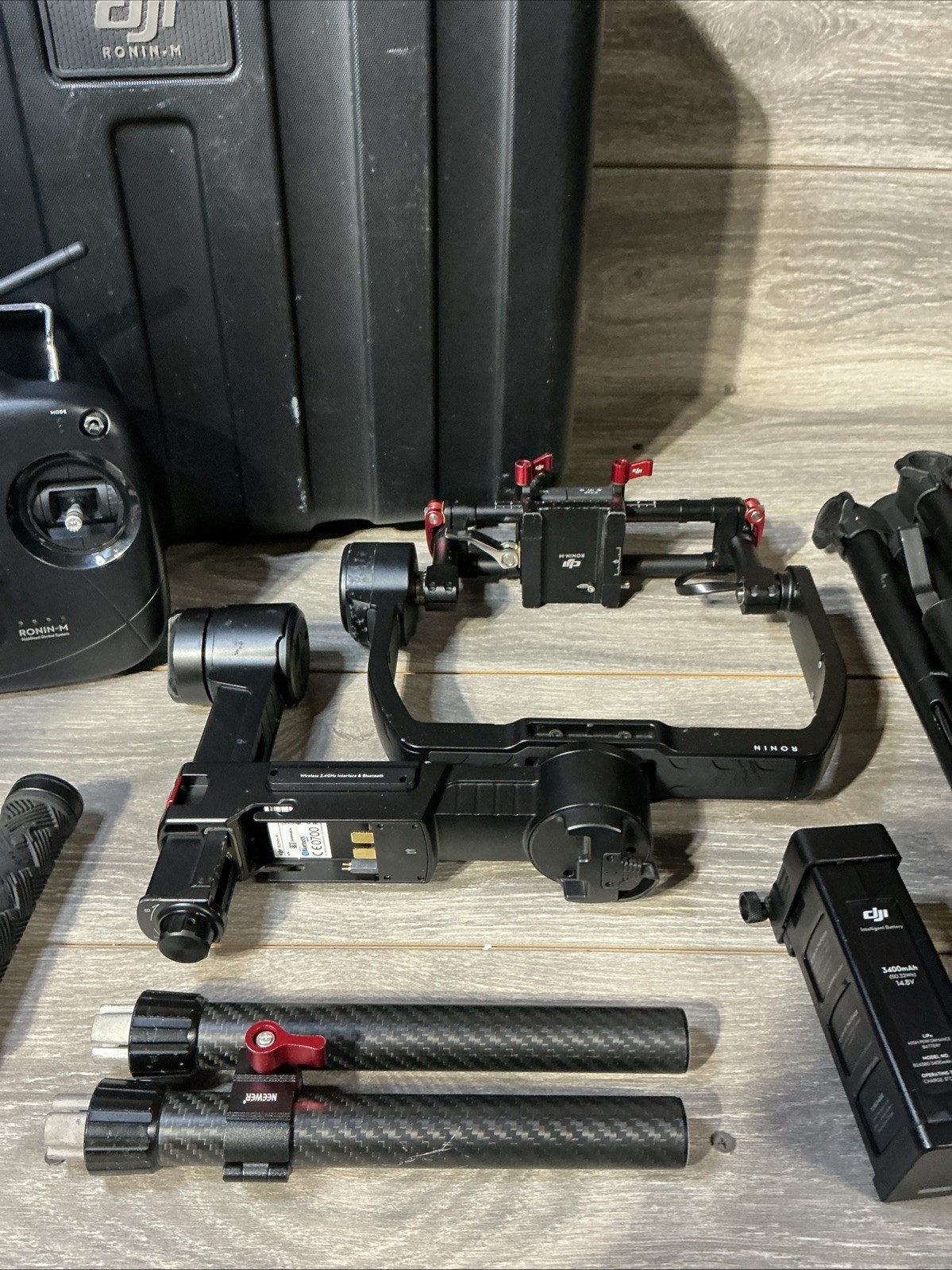 DJI Ronin M Gimbal Camera Stabilizer With Battery Remote Stand - Tested No Chrgr