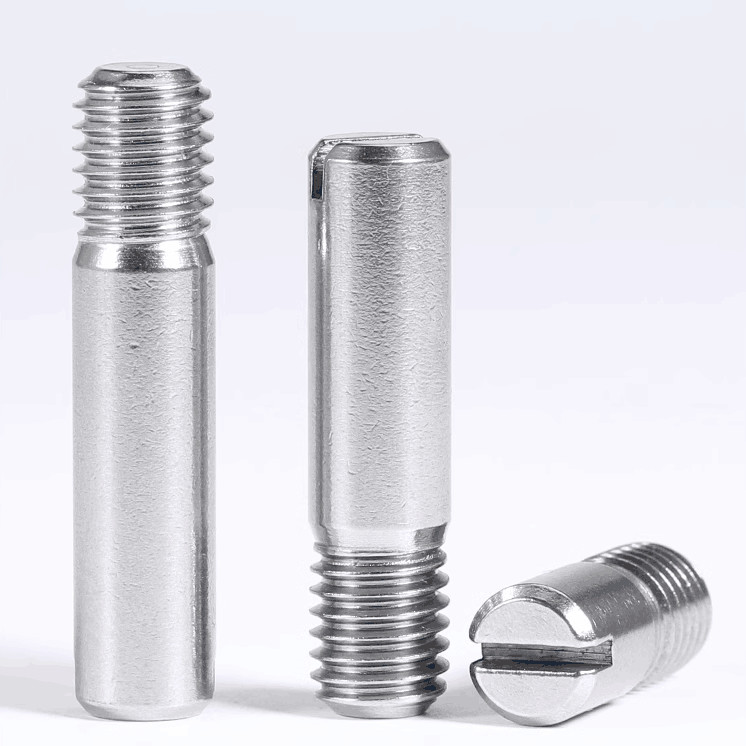 M2.5 slotted rolled dowel column pin outer thread positioning pins SUS304 screws