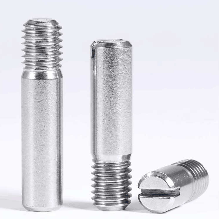 M2 slotted rolled dowel column pin outer thread positioning pins SUS304 screws