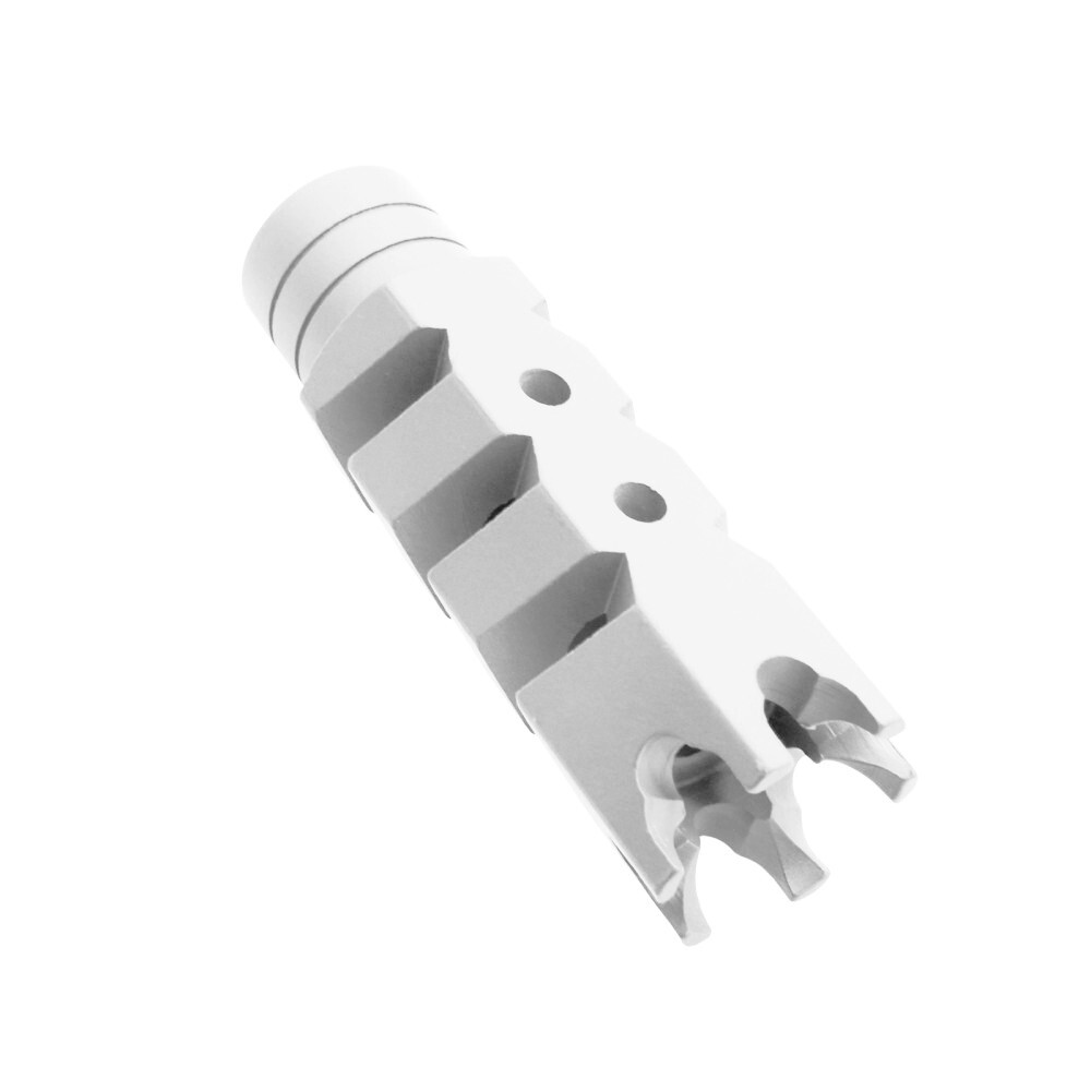 VI  White Cerakote 1/2x28 Compensator Muzzle Brake for 5.56 .223 .22lr