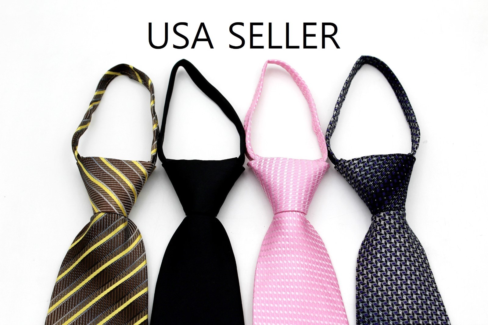 Men Fashion Zipper Tie Wedding Party Formal Business Necktie ( USA Seller )