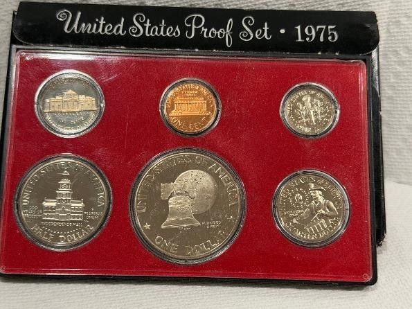 1975 United States Proof Set - San Francisco Mint - 6-Coin Set in Original Case