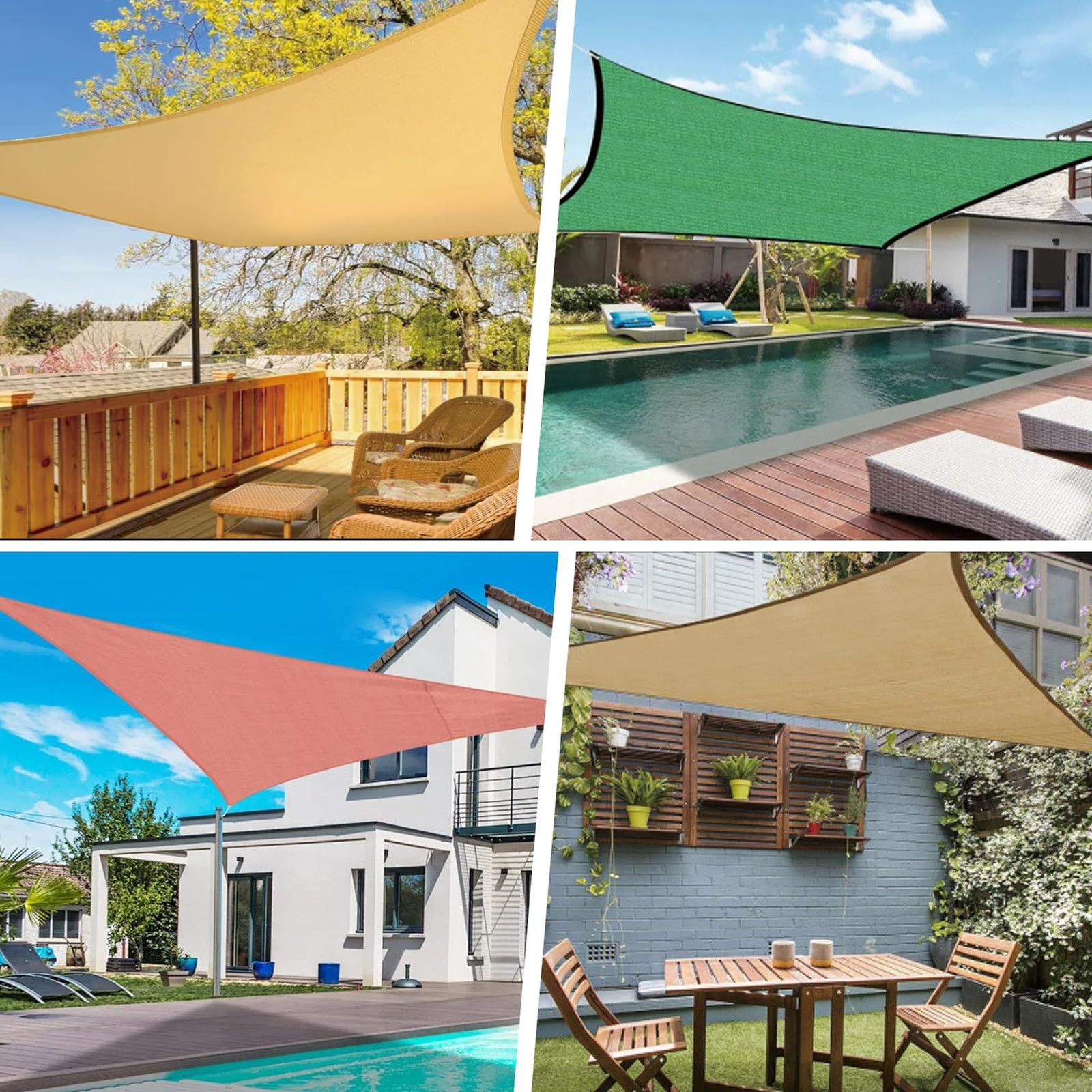 Vexoria Sun Shade Sail Canopy 16x20FT Rectangle UV Block Outdoor Shade Cover Lig