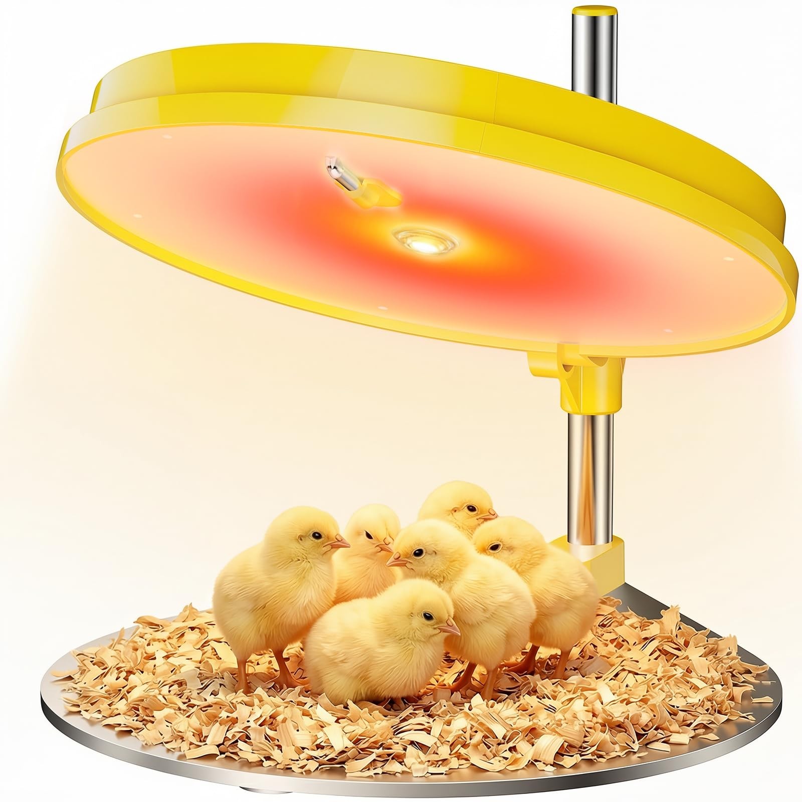 IVJ Chick Brooder Heating Plate with LED Light, 45W Adjustable Temperature