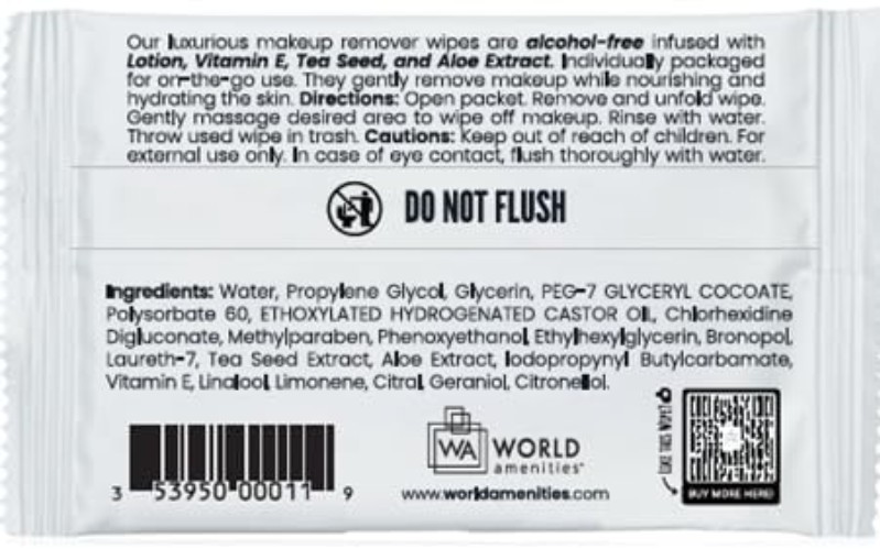 Bulk Makeup Remover Wipes | 50 Count | Individually Wrapped, Gentle Cleansing...