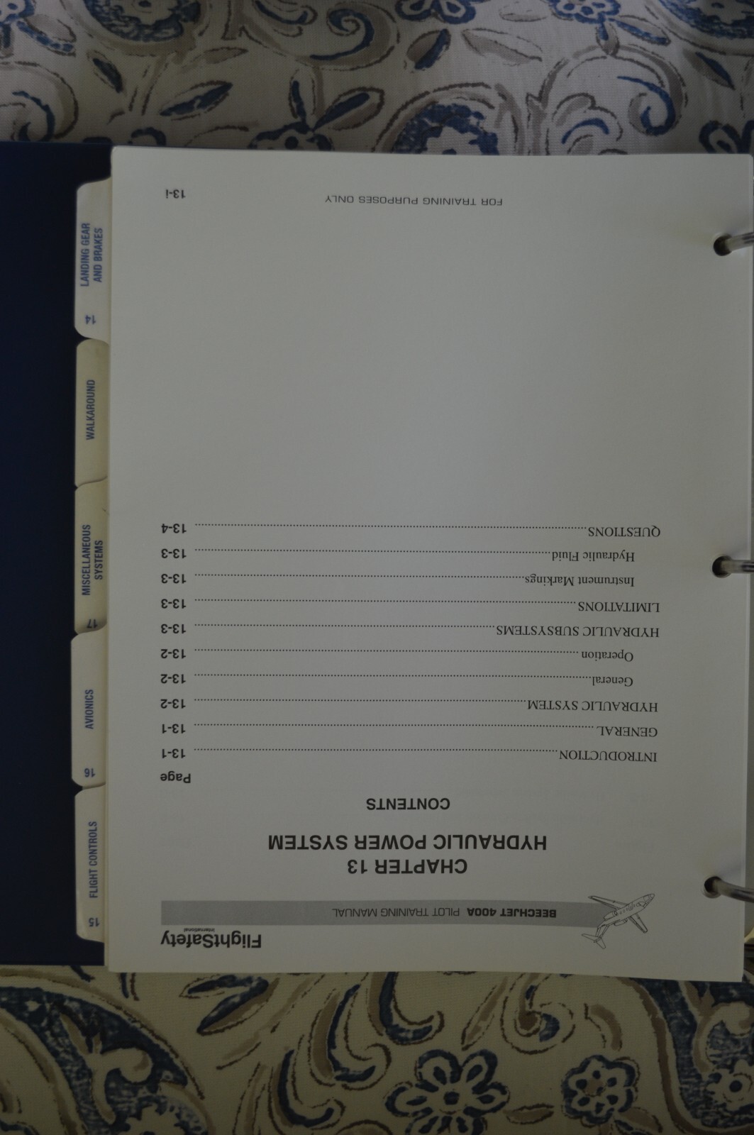 Beechjet 400A Pilot Training Manual, Vol. 2 Aircraft Systems