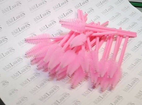 Heart Shape Disposable Wands Brushes Eyelash Extension 25pcs