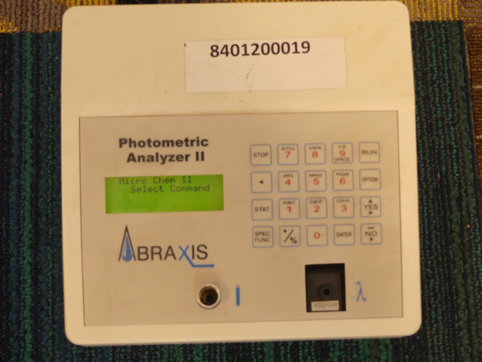 BRAXIS Photometric Analyzer II Model 11169 Display Works Connecting Cord Includ