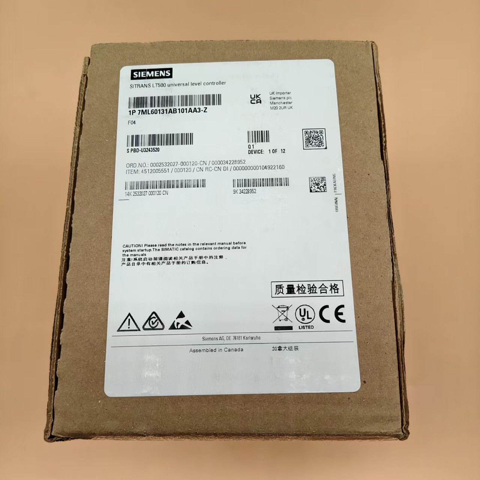 1PC NEW IN BOX Siemens LT500 7ML6013-1AB10-1AA3-Z F04 Ultrasonic level meter#XR