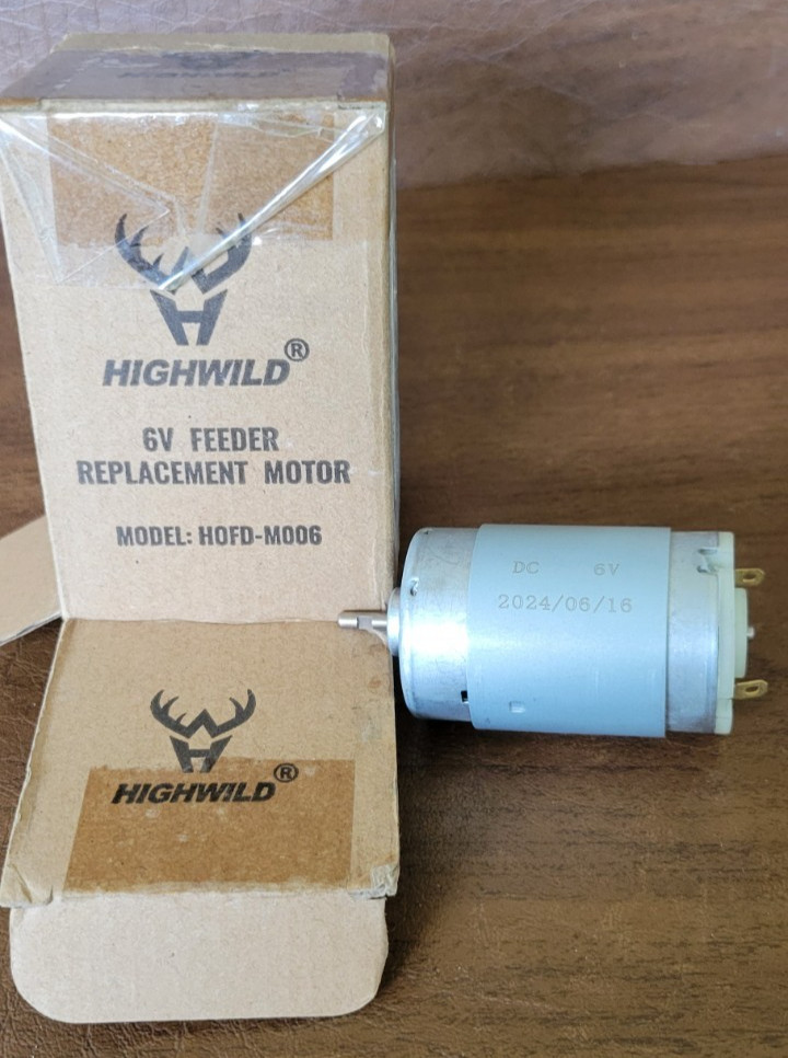 6V Deer Feeder Replacement Motor - Universal Motor for Game Feeders
