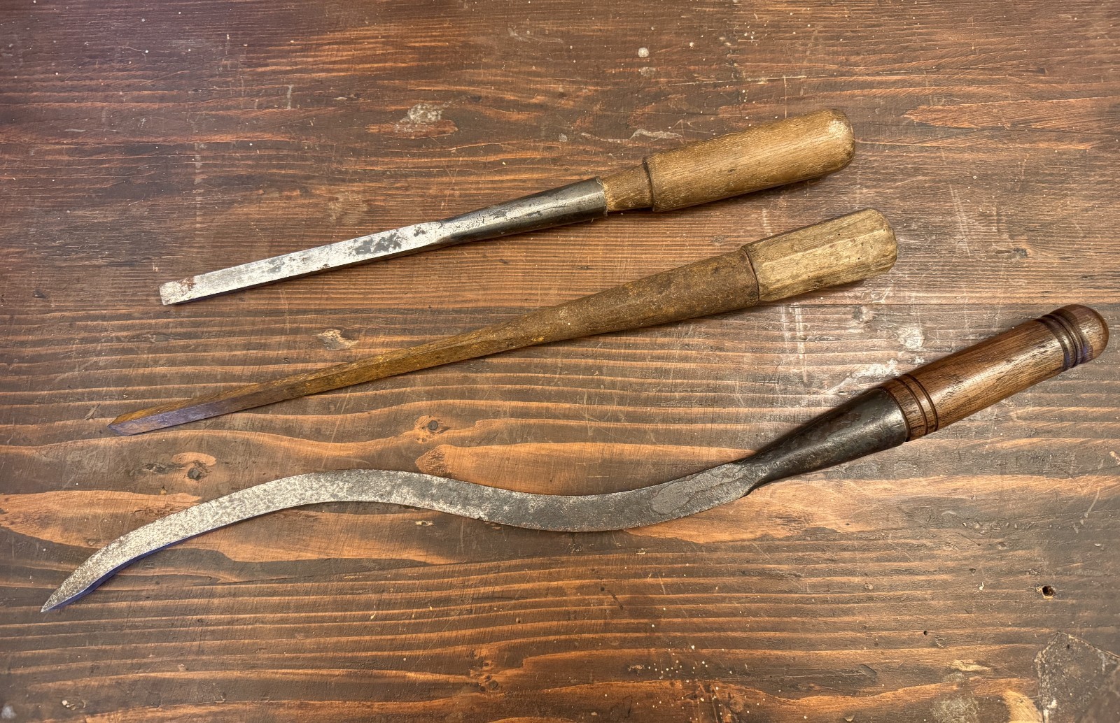 Early Socketed 1/2" Lock Mortice Chisels Bruzz British Woodwork Tools