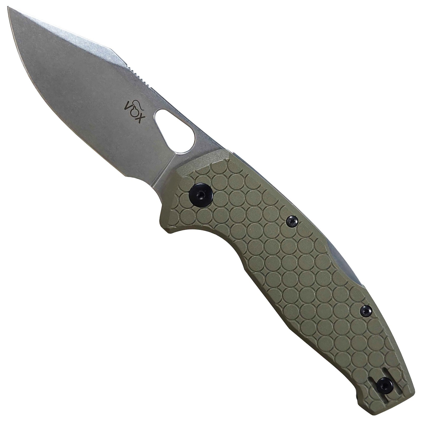 VOX Kita Folder 3.25" Stainless Steel Blade FRN Handle w/ Reversible Pocket Clip