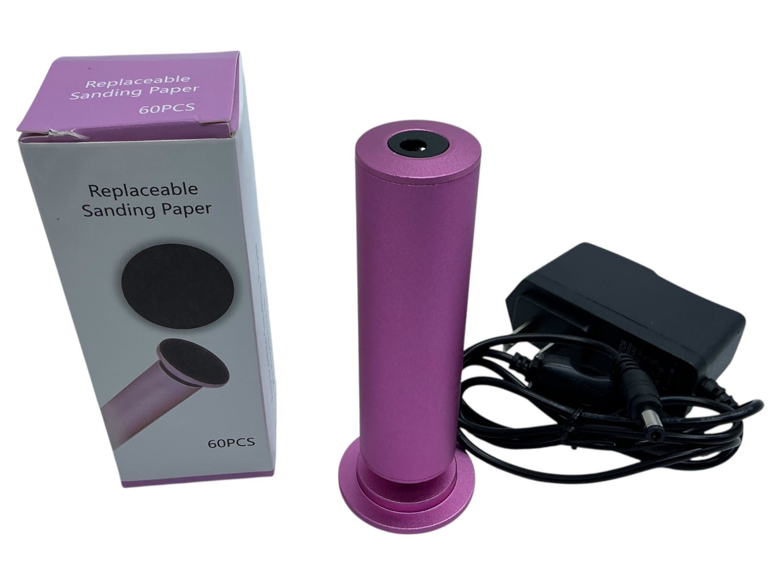 Adjustable Speed Handheld Sander For 3D Prints & Crafts W/ 60 sanding pads Pink