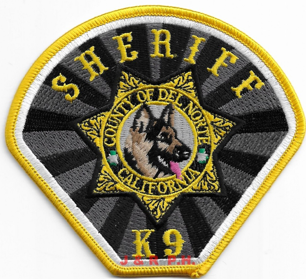 County of Del Norte K-9 Sheriff, CA (4.25" x 4") shoulder police patch (fire)