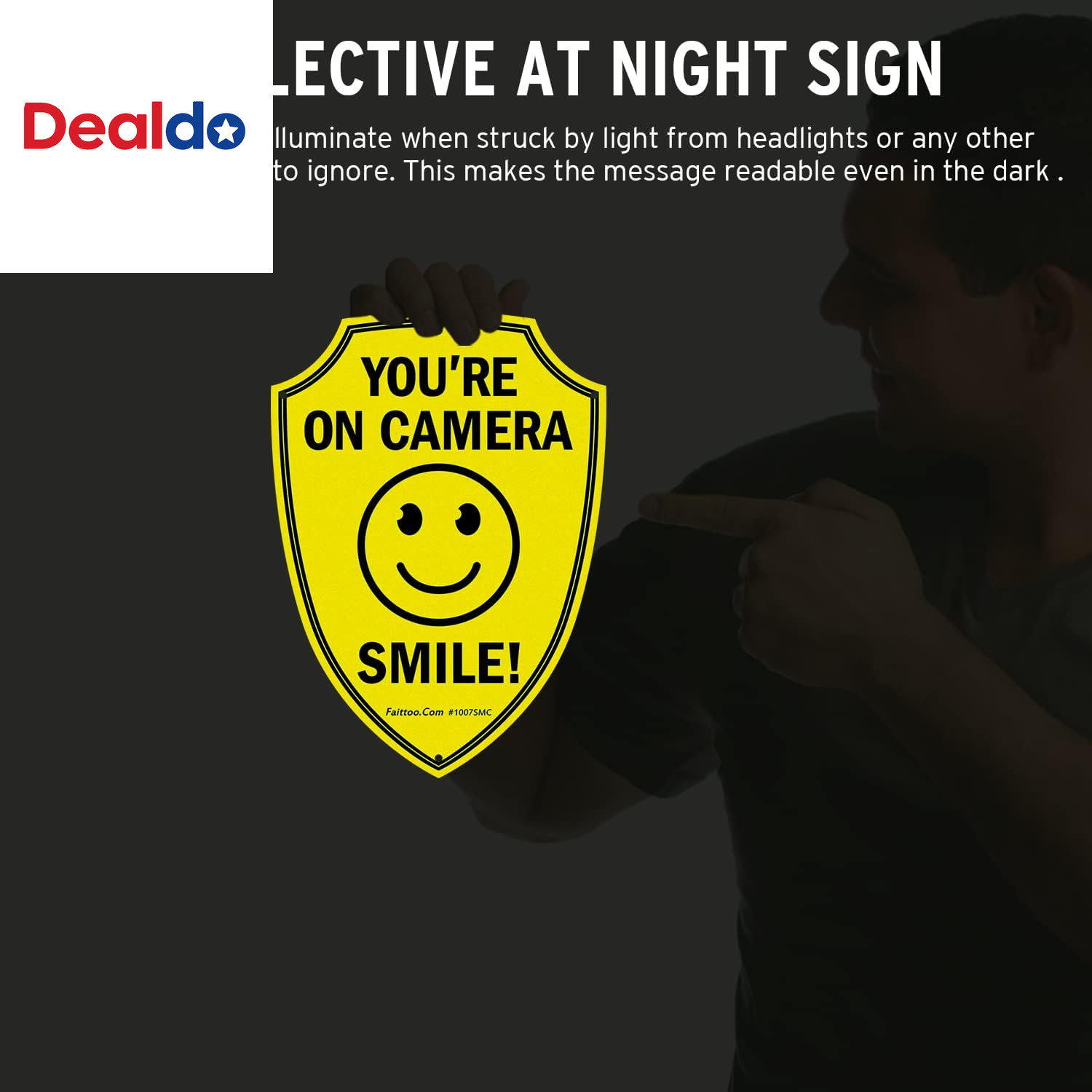 Smile You'Re on Camera Sign, Video Surveillance Signs Outdoor, 2-Pack, 9.6 X 6.8