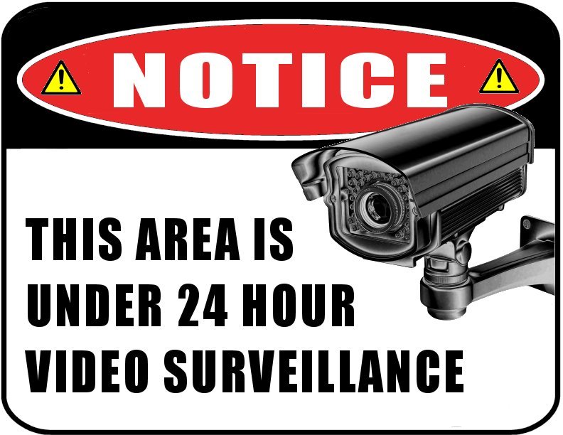 2 QTY: Security Surveillance Sign 24 Hour - burglar- thief - video warning