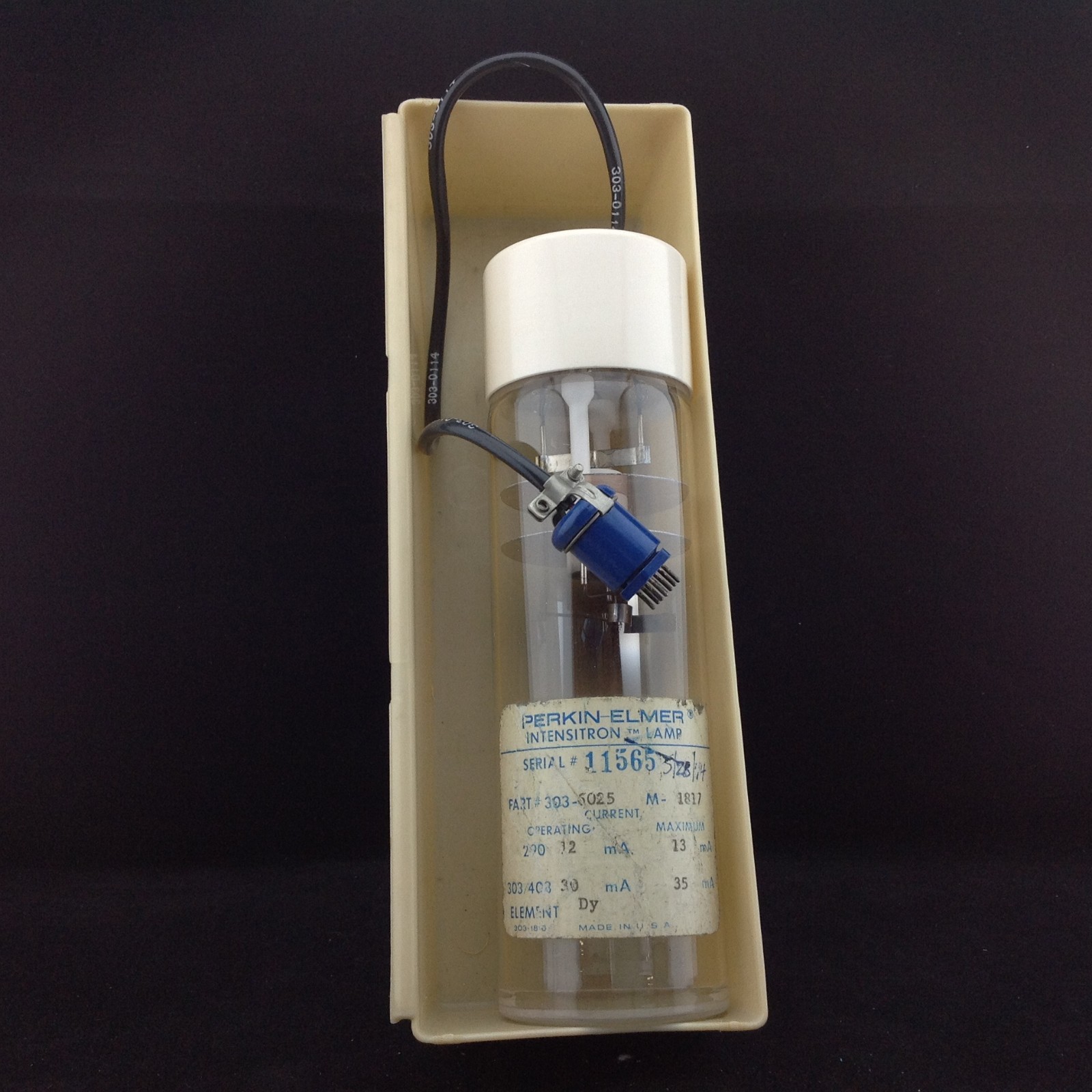 Perkin Elmer Intensitron Lamp Bulb 303-6025 Element Dy
