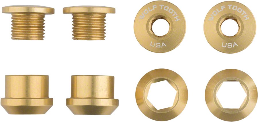 1x Chainring Bolt Sets - Wolf Tooth 1x Chainring Bolt Set - 6mm, Dual Hex