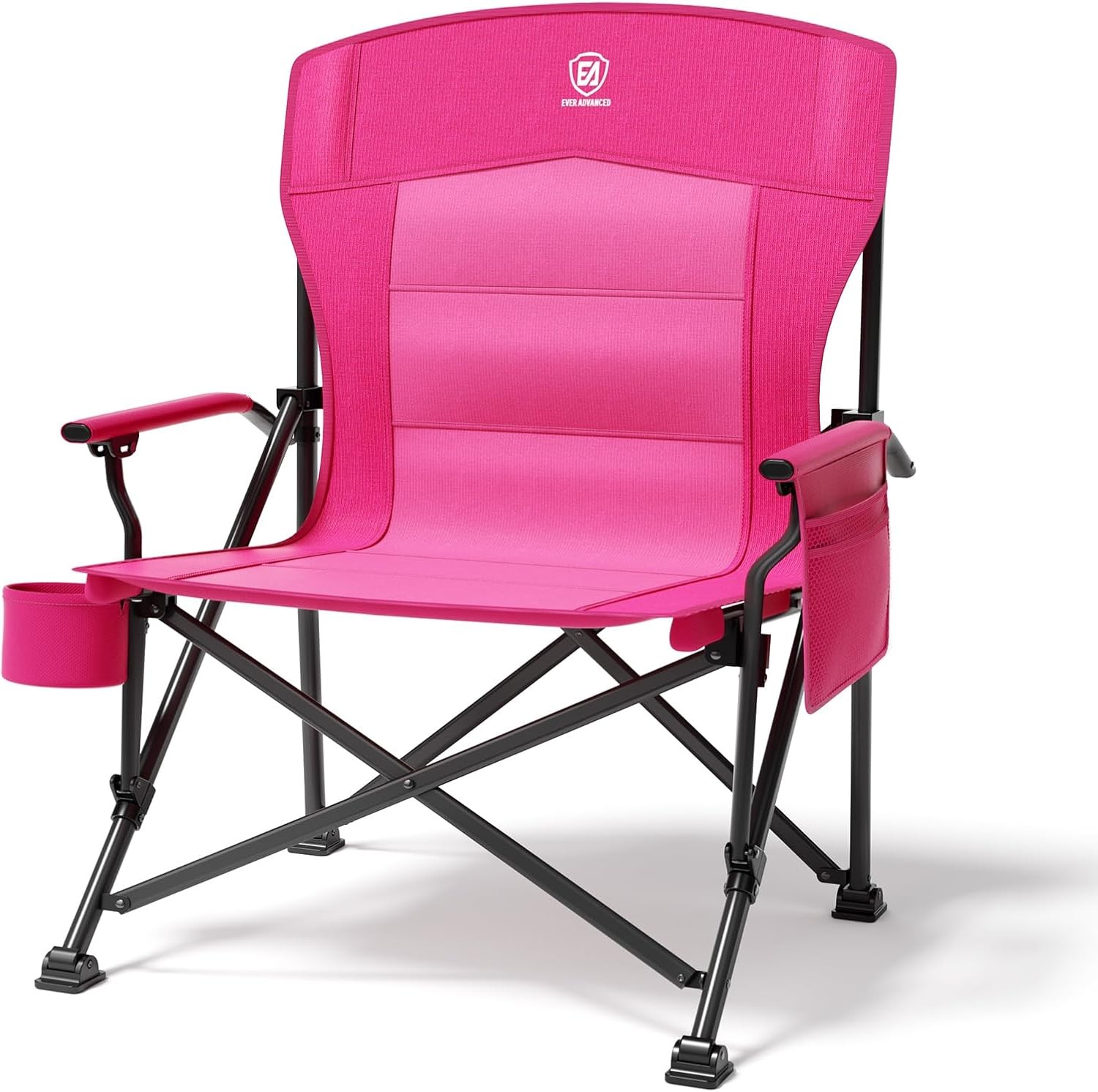 Oversized Folding Women Camping Chair for Adults Heavy Duty Lawn Chair with