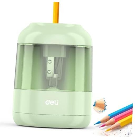 Electric Pencil Sharpener, Battery Operated, 6.5–8mm for Classroom | Green