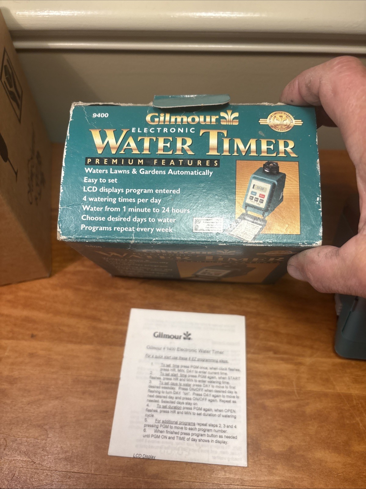 Gilmour Electronic Water Timer Model 9400 Original Box