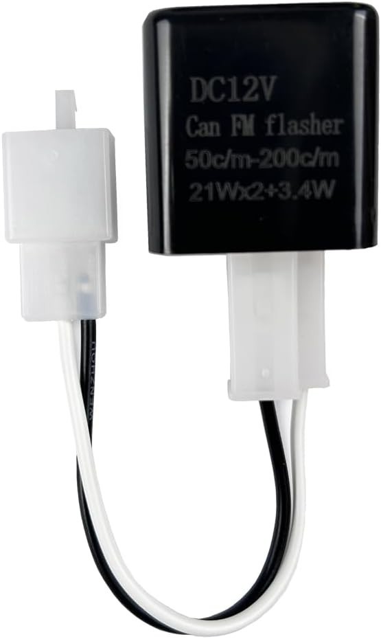 Adjustable 2 Prong Electronic LED Flasher Relay with Wires for Bikes Motorcycles