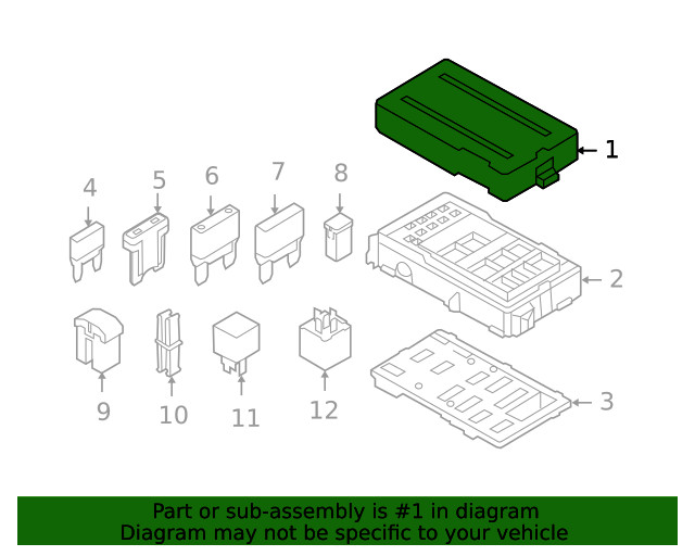 Genuine Ford Fuse Box Cover BC3Z14A003DA