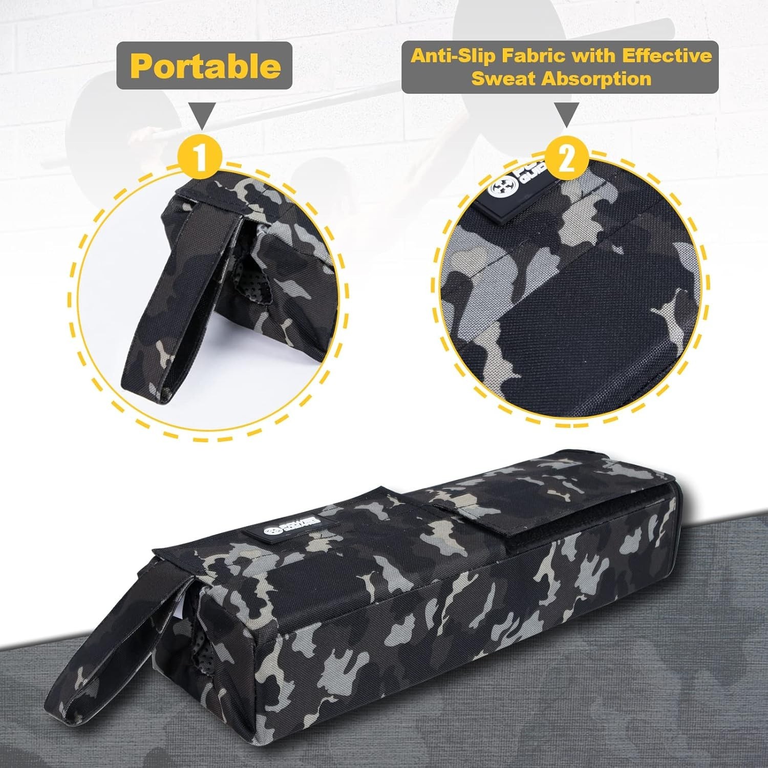 Square Hip Thrust Pad Barbell Squat Protective Green Camo