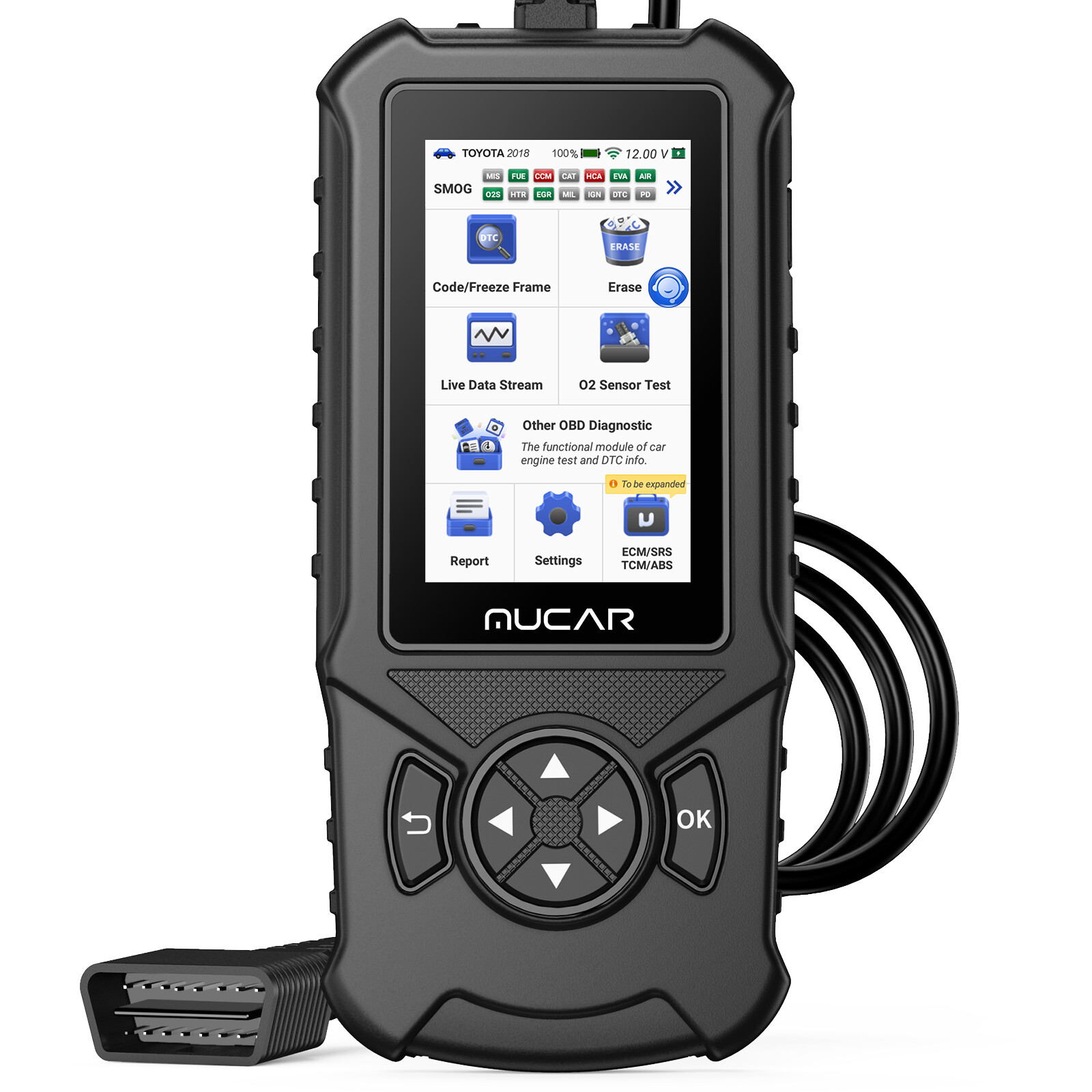 2026 MUCAR CDE900 Car Diagnostic Scanner ABS SRS OBD2 Code Reader Check Engine