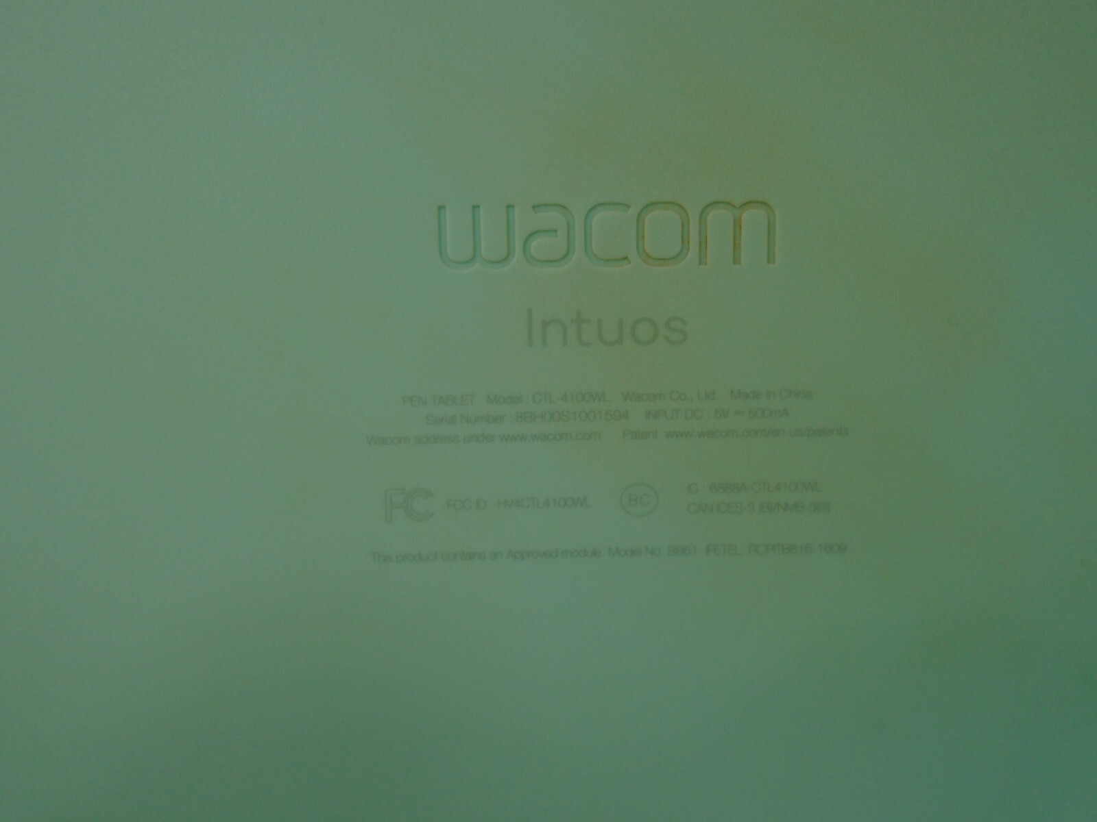 WACOM INTUOS WIRELESS DRAWING GRAPHICS TABLET (NO ACCESSORIES)