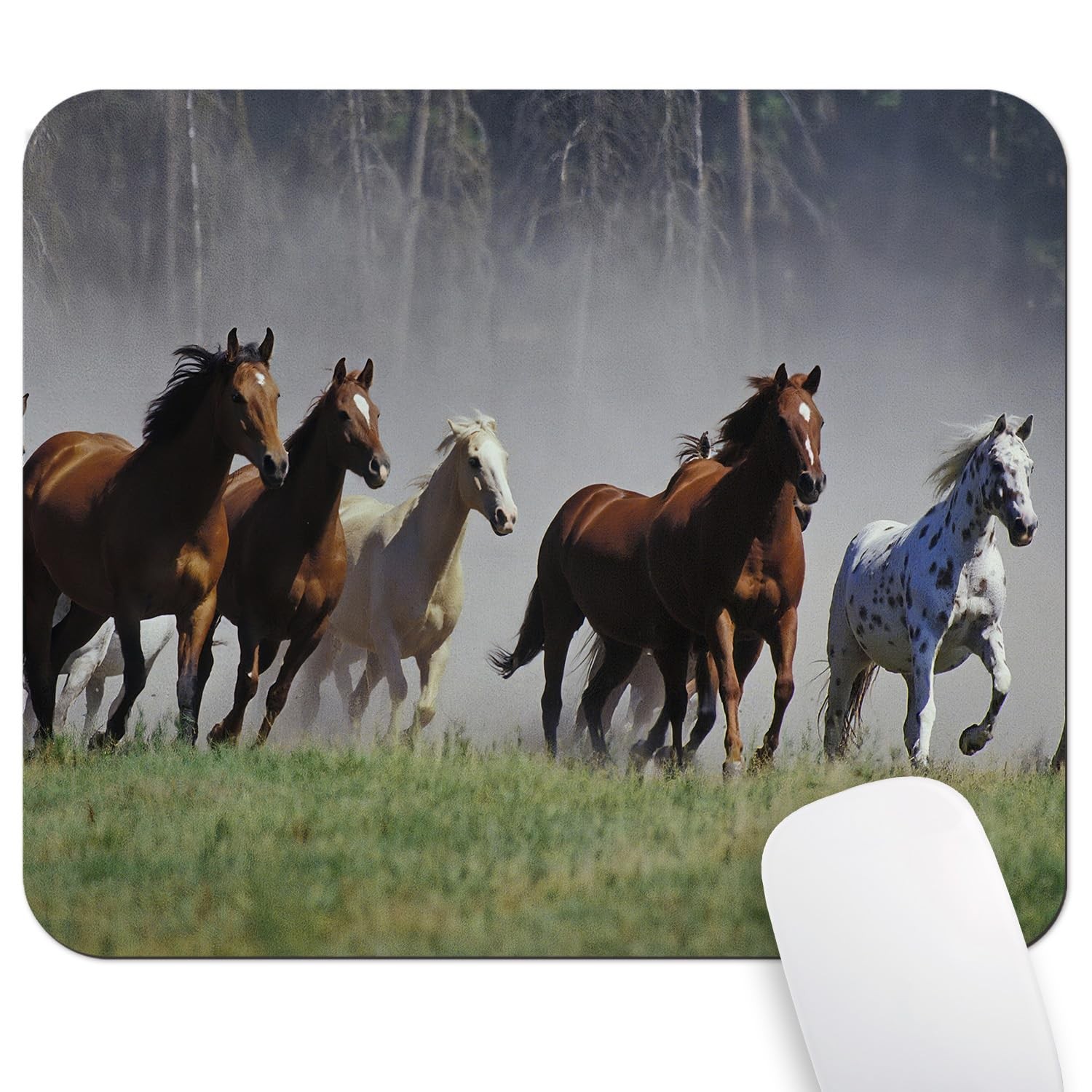 Wknoon American Quarter Horse Prairie Animal Mouse 9.5L x 7.9W inches, Brown