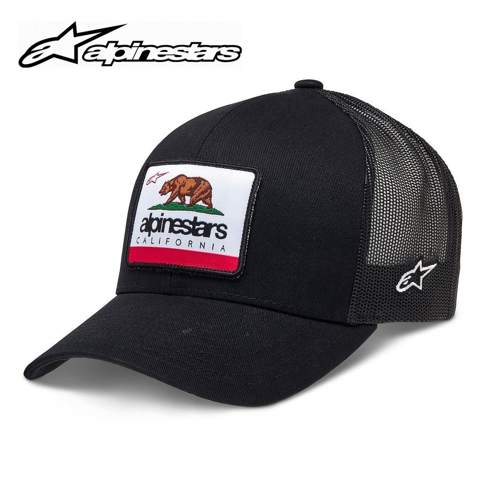 Alpinestars Cali 2.0 Hat Unisex Casual Baseball Cap Snap Back Black White Mesh