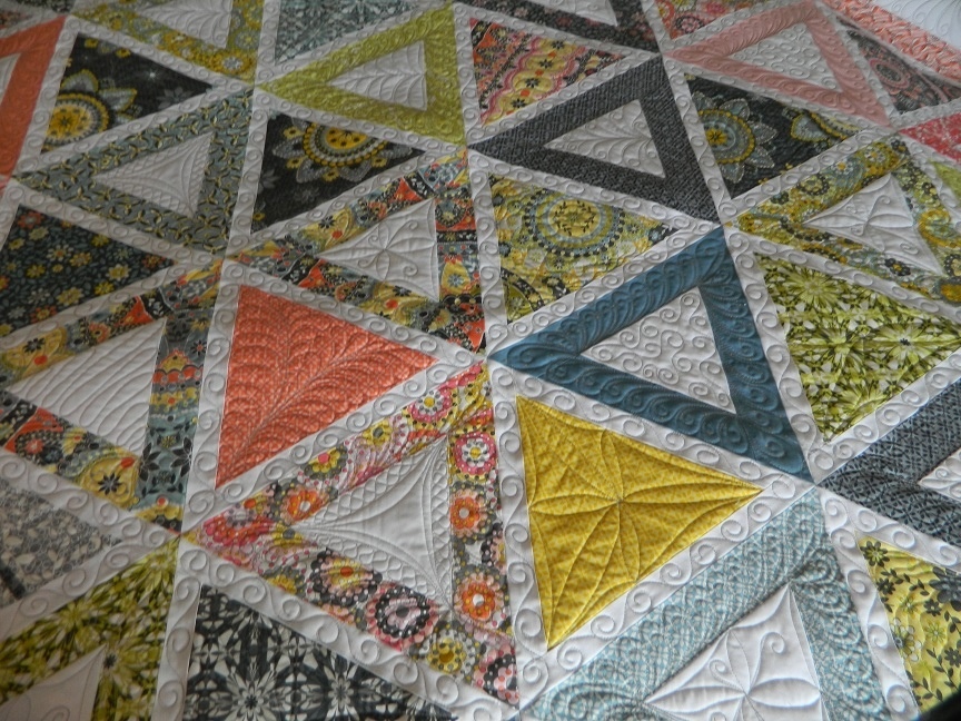 Chopsticks Quilt Pattern ~ Jaybird ~ use Creative Grids 60 Degree Triangle ruler