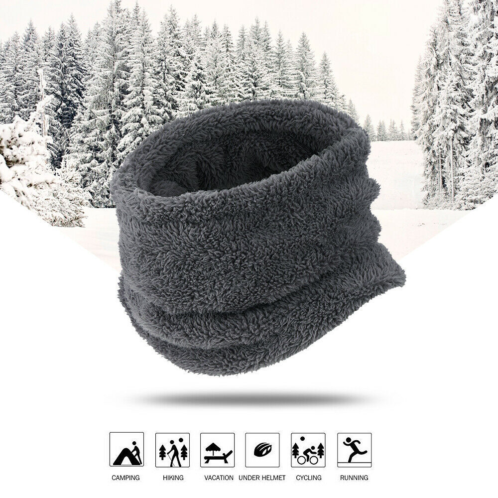 Winter Fleece Neck Warmer Gaiter Windproof Ski Face Mask Cover for Cold Weather