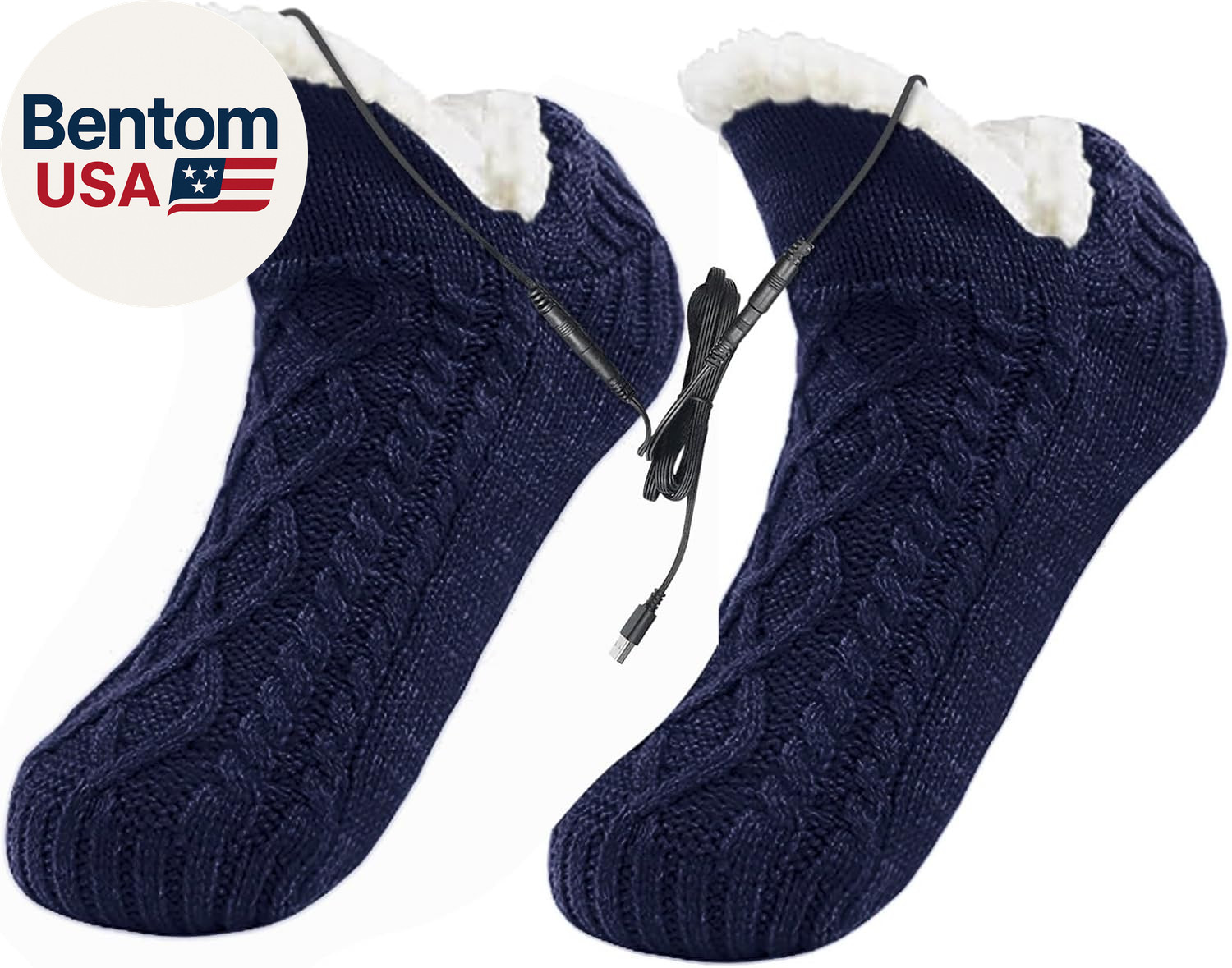 Electric Heated Fleece Socks for Women Teens, Winter Cozy Fleece Lining Foot USB