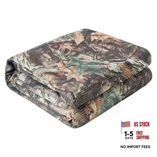 GRVCN Camo Burlap Cradle Mesh Fabric - 75D 5x6.5ft(1.5x2m) Tree Camo Bionic
