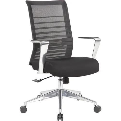 Boss Horizontal Mesh Task Chair Black Swivel Office Chair 40H Ergonomic Arms