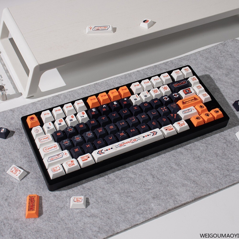 DIY PBT Cyberpunk Mechanical Future Keycaps Cherry Profile Set for Cherry MX
