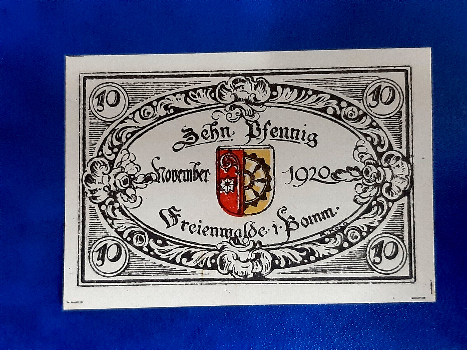 FREIENWALDE (CHOCIWEL) NOTGELD 10 PFENNIG 1920 EMERGENCY MONEY GERMANY (24874)