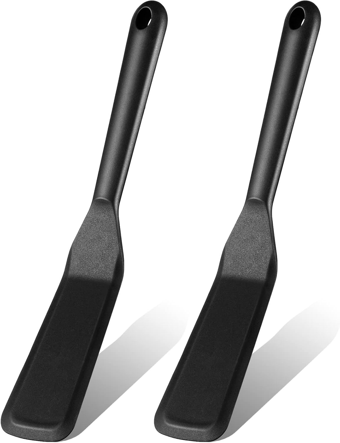 2 Pieces Crepe Spatula Silicone Narrow Skinny Flipper Long Heat Resistant