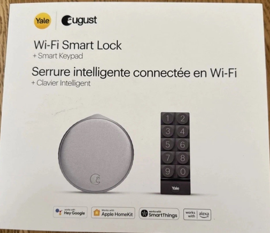 NEW YALE August Wi-Fi Smart Lock + Smart Keypad (Silver)