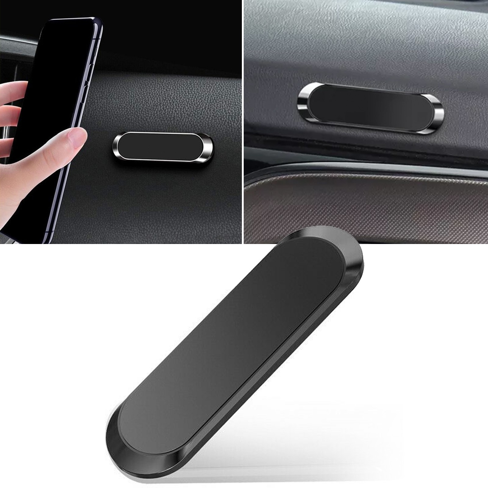 Black Magnetic Car Phone Holder Stand Car Dashboard 360 Rotation For Honda Ford