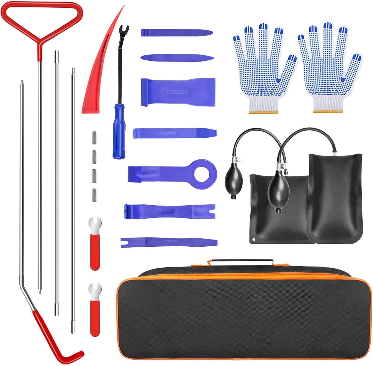 24pcs Car Window Door Emergency Open Key Lost Lock Out Unlock Auto Tool Kit