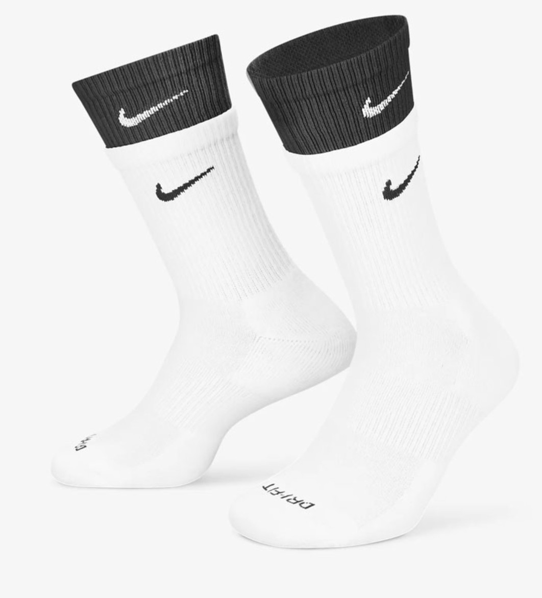 Nike Everyday Plus Cushioned Crew Socks Sports Casual White 1pc NWT DD2795-104